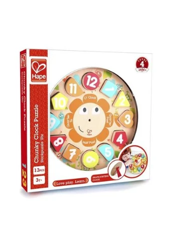 Дерев'яний пазл-сортер Годинник (E1622) Hape (395126028)