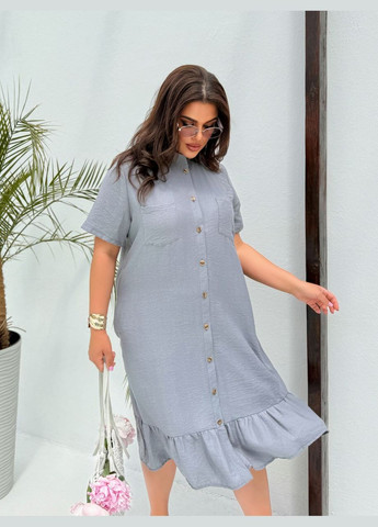 Серое повседневный платье женское Україна однотонное