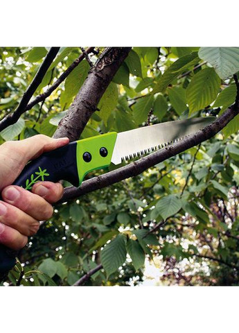 Пила з рукояткою Verdemax 25 см для садівників та теслярів ручна пила хромована сталь ProDobro (367264874)