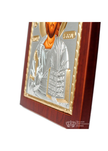 Серебряная Икона Спасителя Иисус арочной формы 20х25см 8,1х9,7 Silver Axion (265446358)