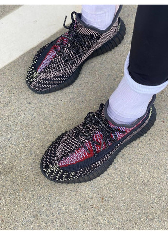 КРОССОВКИ ЖЕНСКИЕ ADIDAS YEEZY BOOST 350 V2 HOLIDAY АДИДАС ИЗИ БУСТ No Brand чёрные демисезоны (367170644)