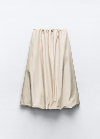 Песочная праздничный однотонная юбка Zara