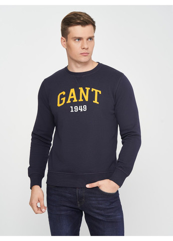 Темно-синий свитшот grafic c-neck 2046037 evening blue Gant (364489471)