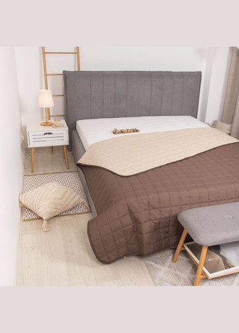 Покривало стьобане двустороннє Дует 140х210 Шоколаднованільний Viluta дует Шоколадно-Ванільний 210*140 (301026606)