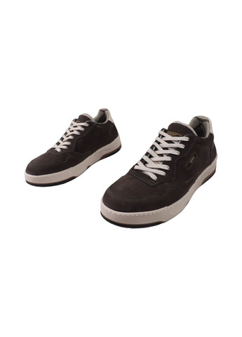 Сірі кросівки чоловічі чорні натуральний нубук Konors 963-25DTS