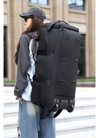 Сумка-рюкзак тактична на колесах 80л Чорна KT6003802 Solve (305743398)