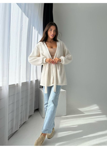 🤎Жіночий пухнастий кардиган з ангорки з поясом, теплий і ніжний | Розмірна сітка в описі DK/DL Мода без кордонів (361155381)