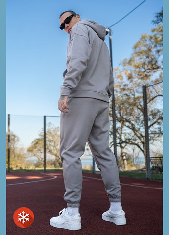 Чоловічий теплий костюм на блискавці ZIP FUR Сірий Teamv (316354895)