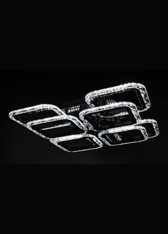 Люстра світлодіодна стельова LED світильник для квартири на стелю лед з пультом 26090 Чорний 11х46х46 см. Sunnysky (364498023)