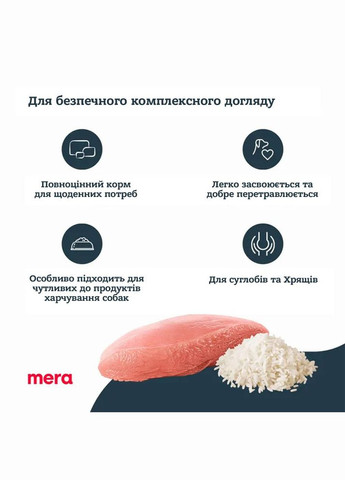 Сухой корм для юниоров с индейкой и рисом MERA Pure Sensitive Junior Truthahn&, 4 кг (*) Reis (304424123)