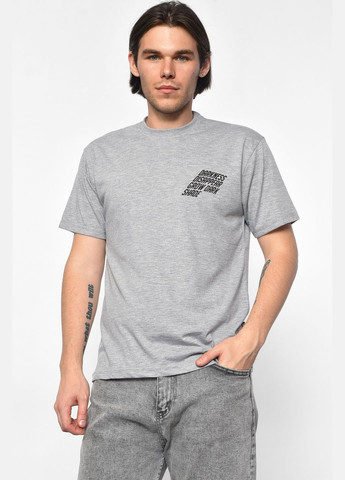 Серая футболка мужская полубатальная серого цвета Let's Shop