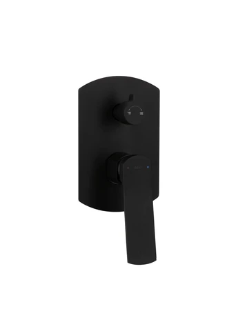 Душова система універсальна Slavonice прихованого монтажу на два споживачі Black Matt Qtap QTSLA113BLM45900 (341326474)