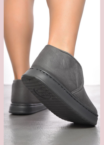 Капці домашні жіночі на хутрі сірого кольору Let's Shop (303677963)