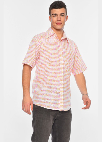 Сорочка чоловіча з різнокольоровим написом Let's Shop (315509099)