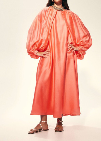Коралова святковий сукня H&M однотонна