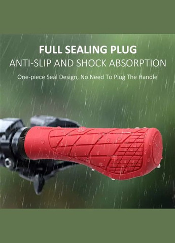 Гріпси ручки велосипедні MTB Ergonomic, з замками, червоні No Brand (322210368)