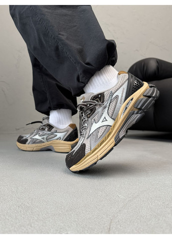 Серые демисезонные кроссовки мужские и женские Mizuno Halo Mix Cameo Grey Ebony | Мізуно Хало Мікс