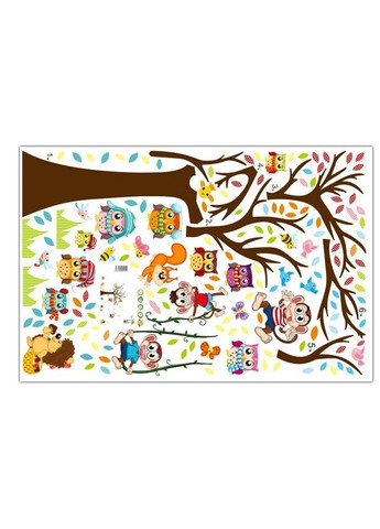 Наклейка детская на стену Совы 110х155 см (XL8192) Green Life (332992982)