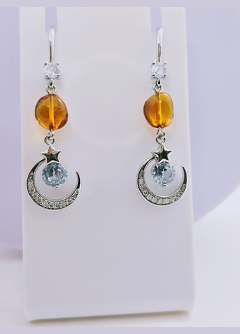 Серьги 3305 из натурального янтаря MINOV (334883759)