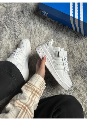 Белые летние кроссовки adidas forum white адидас форум No Brand