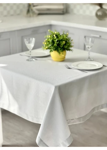 Скатерть водоотталкивающая ZAIRA GRIS 150x300 см 70% полиэстер 30% хлопок серый No Brand (401272172)