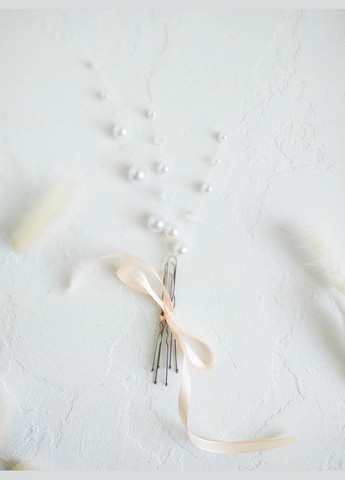 Свадебная заколка в прическу с цветком и камнями No Brand (342389838)