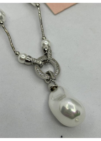 Ожерелье с жемчугом Майорка 18*9 мм 44+4 см Белый No Brand (372467994)