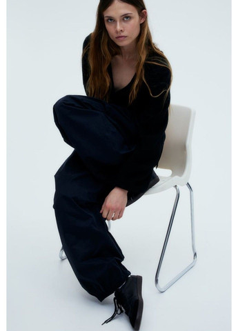 Жіночі штани-парашути Н&М (56833) XS Чорні H&M (288838907)