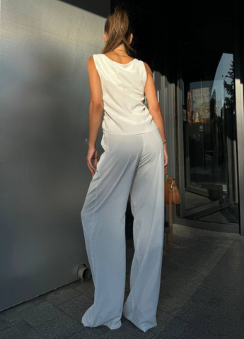 Вишукані легкі літні повсякденні штани палаццо високої посадки з кишенями Tik-Tak (348830786)