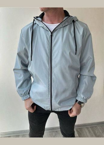 Сіра демісезонна вітровка No Brand