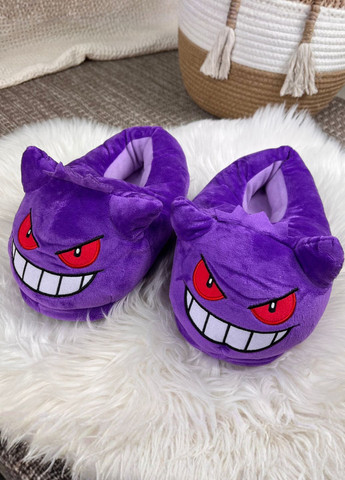 Фиолетовые домашние тапочки мужские покемон генгар My Kigu