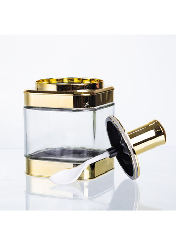 Ємність для спецій зі скла HP-1334 стильна банка для приправ з металевою кришкою для кухні Yiwu (370432817)