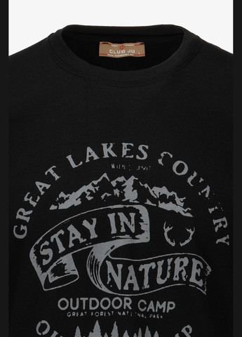 Черная футболка с принтом мужская 5093 черный shop (2000990993519) CLUB JU