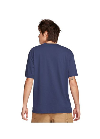 Синя футболка sb logo skate t-shirt white Nike