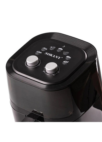 Аерофрітюрниця безмасляна SK-ZG-8028 5л електричний аерогриль з механічним керуванням 1400Вт Sokany (315773905)