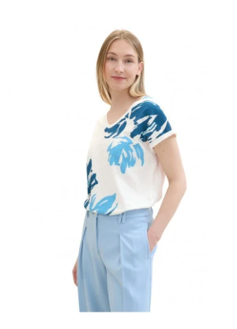 Футболка T-shirt women's 1041556ХХ10315 L Білий 1041556ХХ10315 Tom Tailor - (386431868)
