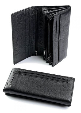 Жіночий шкіряний гаманець чорний No Brand (292920455)