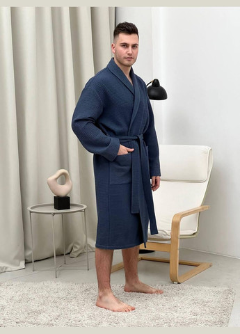 Чоловічий вафельний халат Сапфір шаль Cosy (352769719)