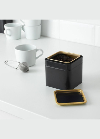 Банка для кави/чаю ІКЕА BLOMNING 10х10х10 см чорний (20373206) IKEA (276962630)