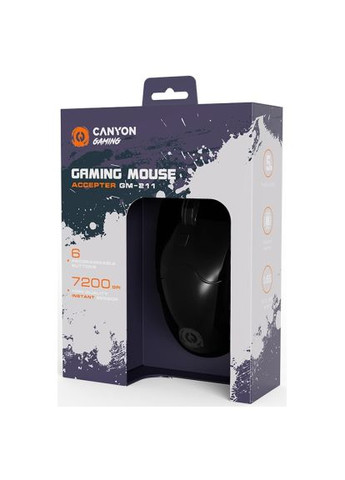 Мышка (CND-SGM211) Canyon Accepter GM-211 USB Black (366647865)