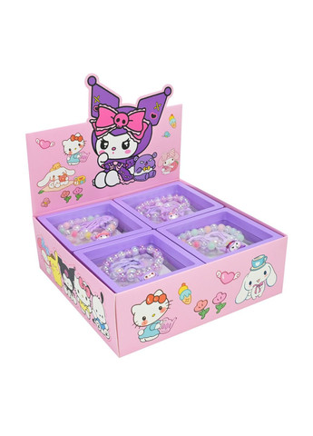 Дитячий набір прикрас: браслет і шпильки для волосся Kuromi, в асортименті, 12 шт. - No Brand 24E5 (371925638)