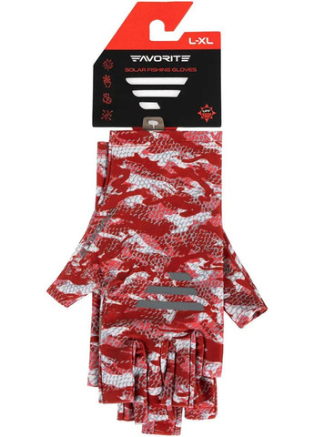 Рукавички Solar Fishing Gloves 5 Cut к:red Favorite (316435905)
