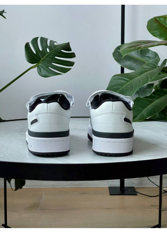 Білі Осінні кросівки чоловічі і жіночі adidas forum low white black | адідас форум низькі білі No Brand