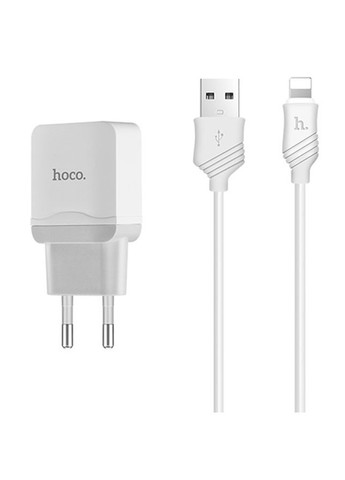 Блок питания Адаптер сетевой Lightning cable C22A 1 USB выход - набор белый Hoco (293346608)
