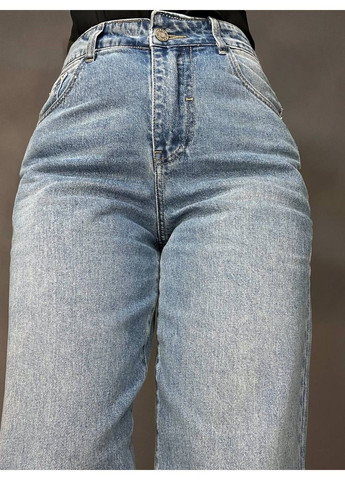 Джинсы женские Cool Angels 3101 SKATER jeans бананы высокая талия стрейчевые светло синие No Brand - (317626503)