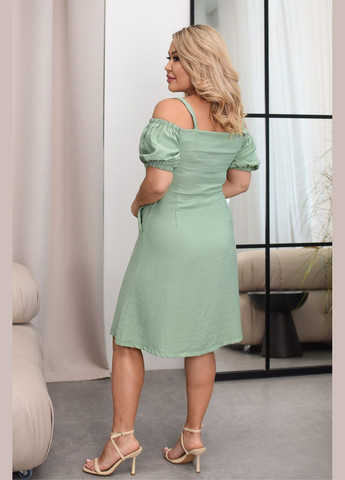 Фісташкова повсякденний, кежуал жіноча сукня Style Point однотонна