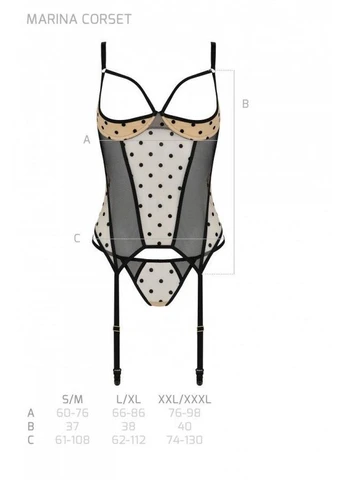 Корсет MARINA CORSET,, beige, с открытыми чашками - CherryLove Passion (339867611)