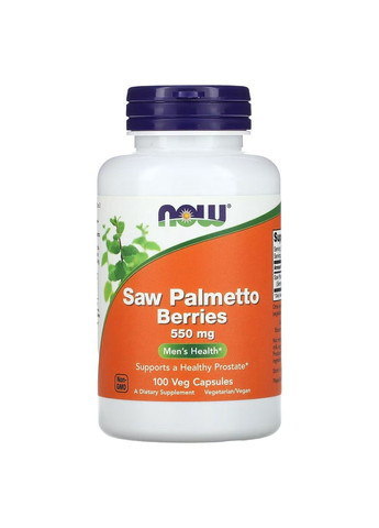 Екстракт Ягід Пальми Сереноа Saw Palmetto Berries 550 мг - 250 капсул Now Foods (293944922)