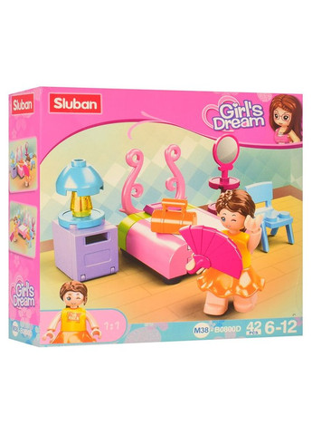Конструктор "Girls Dream": кімната, від 42 деталей Sluban (323436700)
