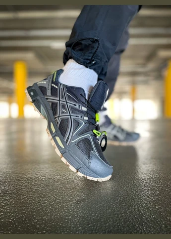 Темно-сірі Осінні кросівки чоловічі і жіночі asics gel-kahana 8 dark grey | асікс гель-кахана 8 темно-сірі No Brand